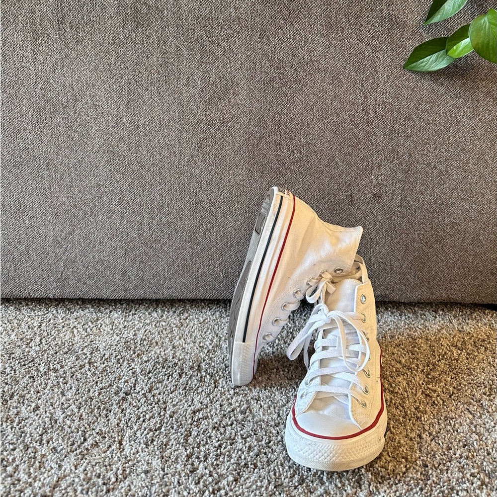 White High-Top Converse Classics